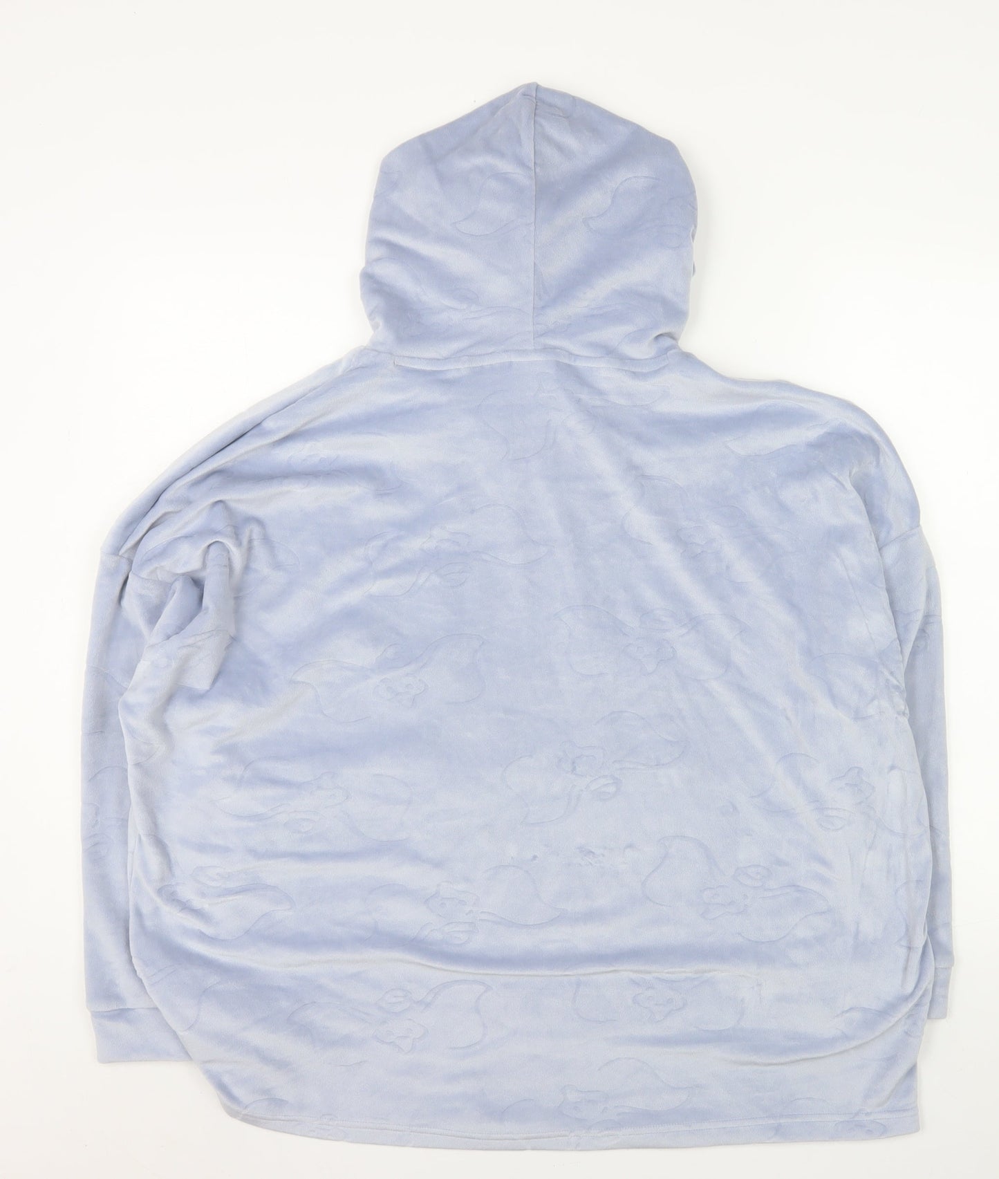 Womens UK Size 12-14 Disney Blue Pullover Hoodie