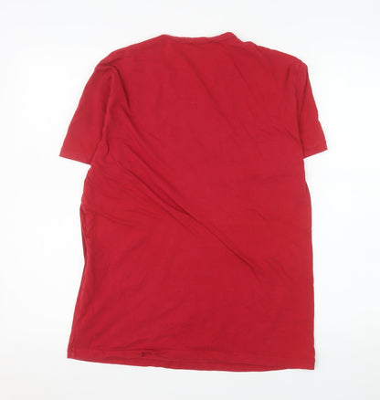 Mens UK Size M Emporio Armani Red  T-Shirt