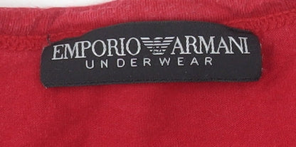 Mens UK Size M Emporio Armani Red  T-Shirt