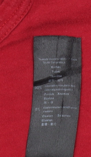 Mens UK Size M Emporio Armani Red  T-Shirt