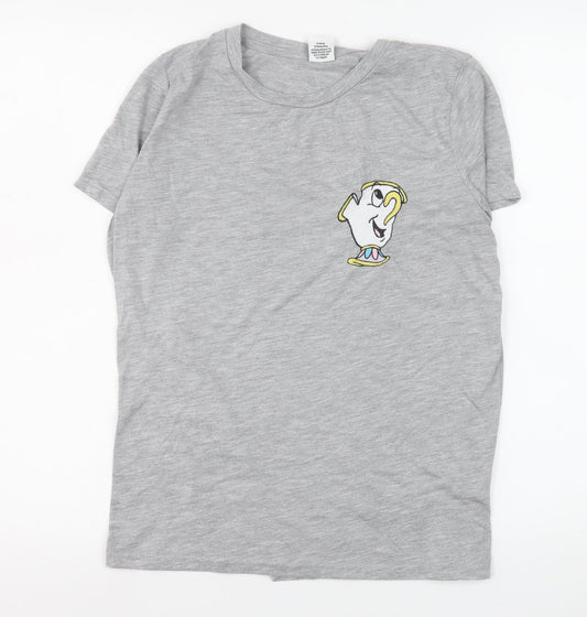 Womens UK Size 12 Atmosphere Grey Basic T-Shirt