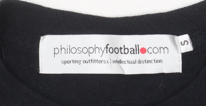 Mens UK Size S Philosophy Football Black  T-Shirt