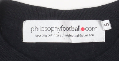 Mens UK Size S Philosophy Football Black  T-Shirt