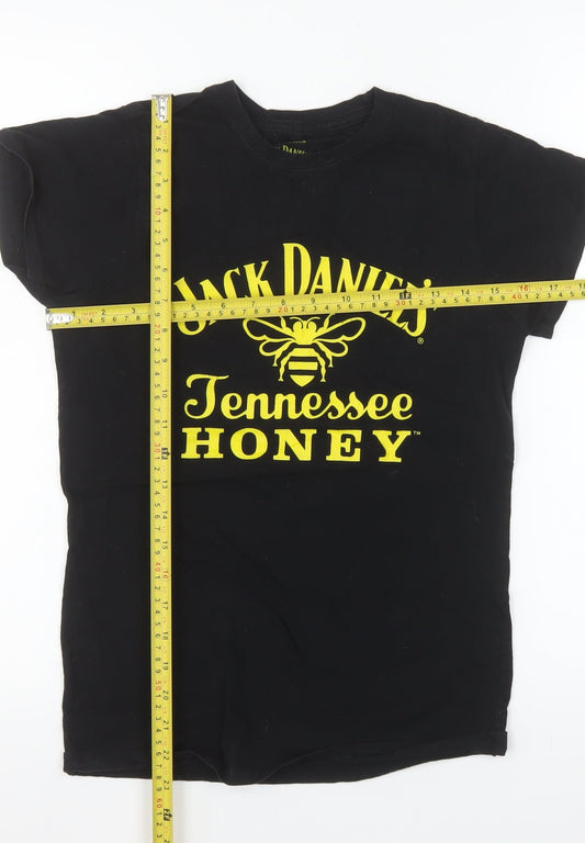 Jack Daniel's Women's Black Medium Short Sleeve Cotton T-Shirt