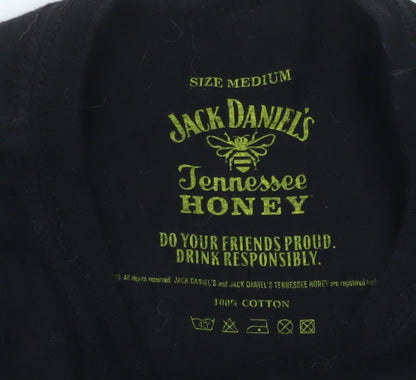 Jack Daniel's Women's Black Medium Short Sleeve Cotton T-Shirt