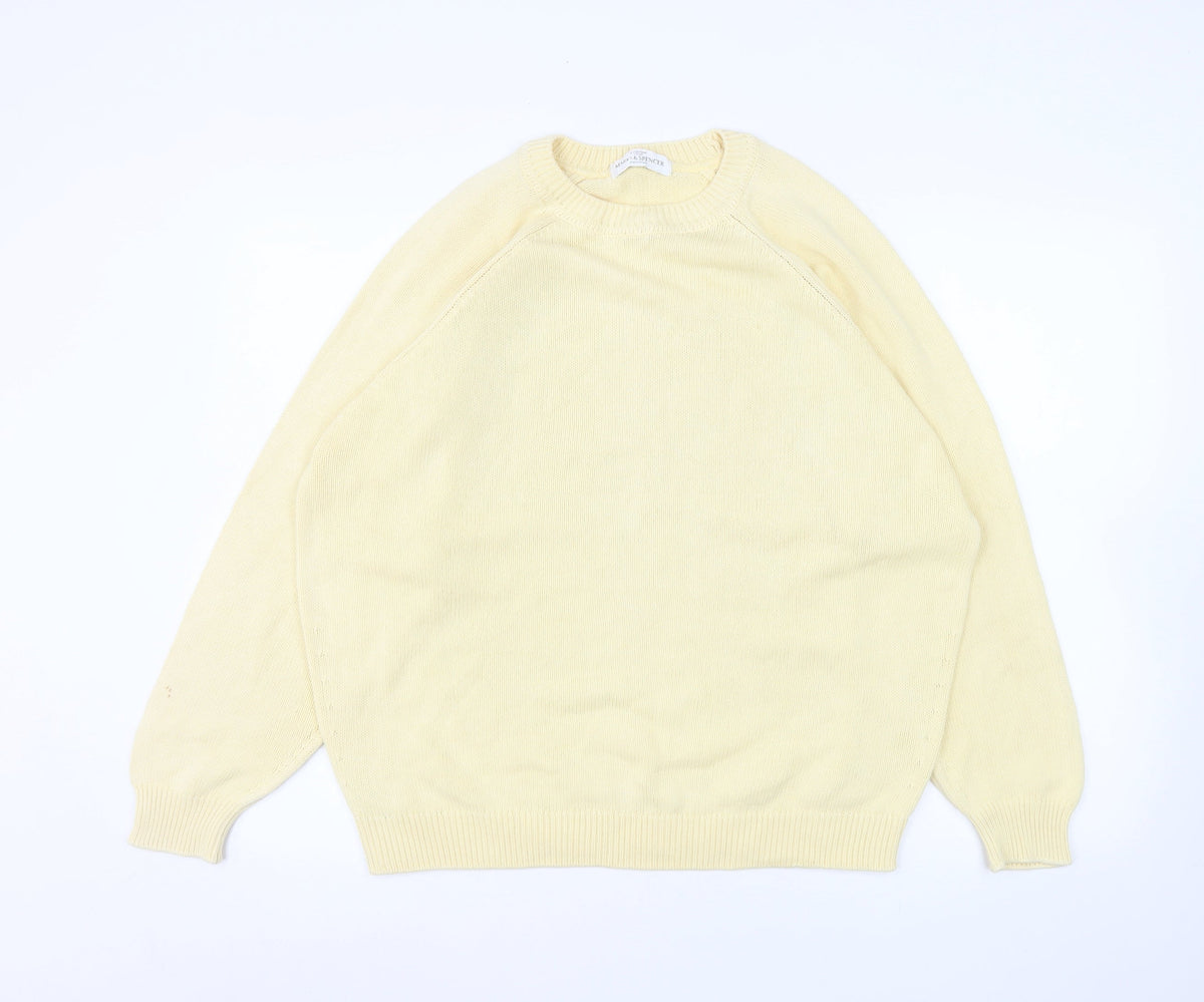 Womens UK Size 16-18 Marks and Spencer Yellow Pullover Jumper