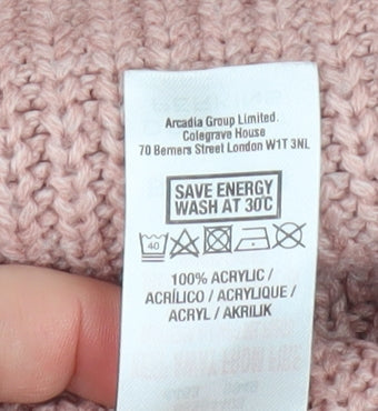 Womens UK Size 8 Dorothy Perkins Pink Pullover Jumper