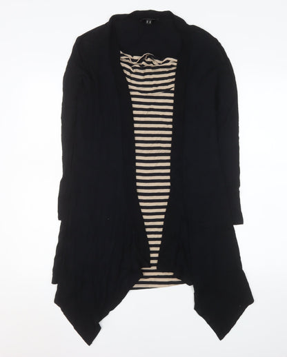 Womens UK Size 10 Pomodoro Black Wrap Blouse