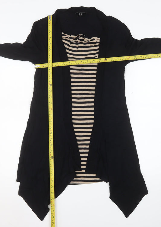 Womens UK Size 10 Pomodoro Black Wrap Blouse