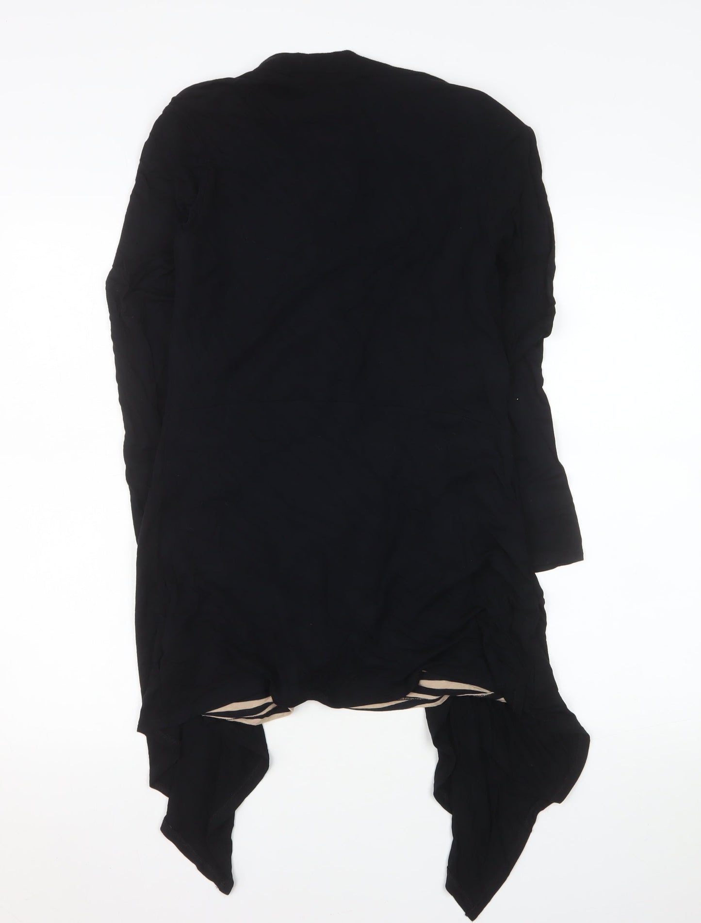Womens UK Size 10 Pomodoro Black Wrap Blouse