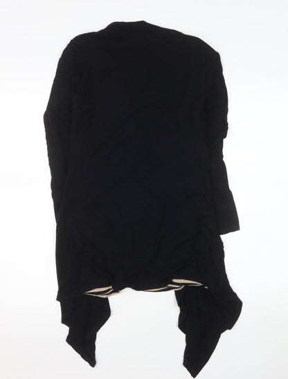 Womens UK Size 10 Pomodoro Black Wrap Blouse