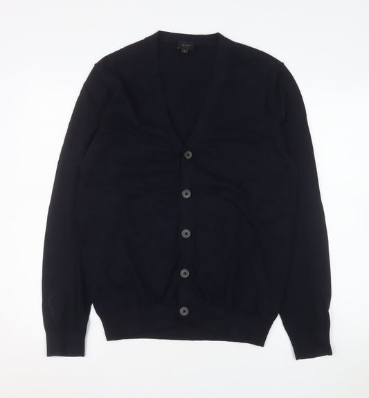 MVP Men's Blue Cotton V-Neck Button Cardigan Size M