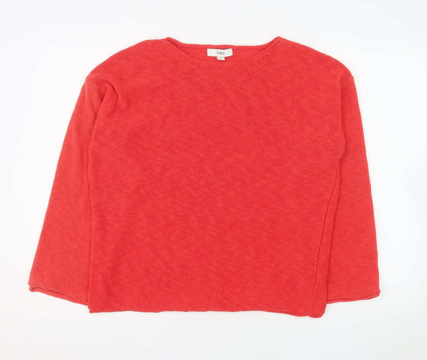 Womens UK Size M Marks and Spencer Red Pullover Jumper