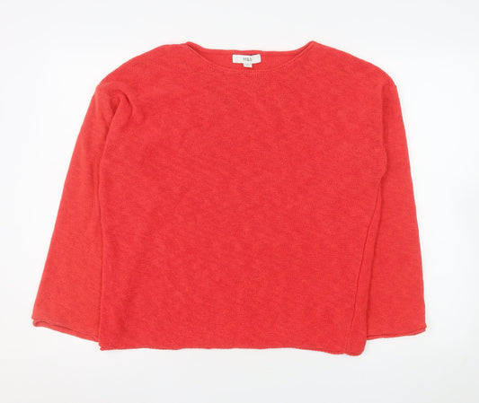 Womens UK Size M Marks and Spencer Red Pullover Jumper