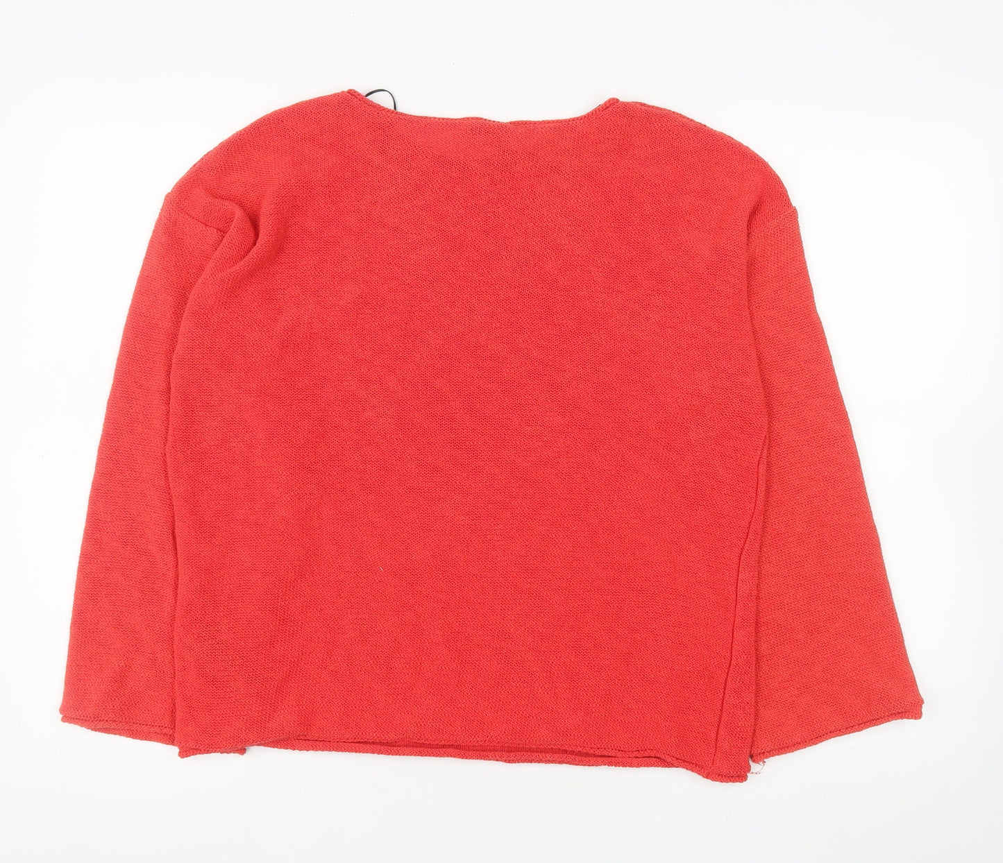 Womens UK Size M Marks and Spencer Red Pullover Jumper
