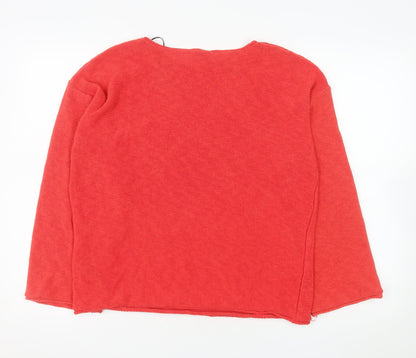 Womens UK Size M Marks and Spencer Red Pullover Jumper