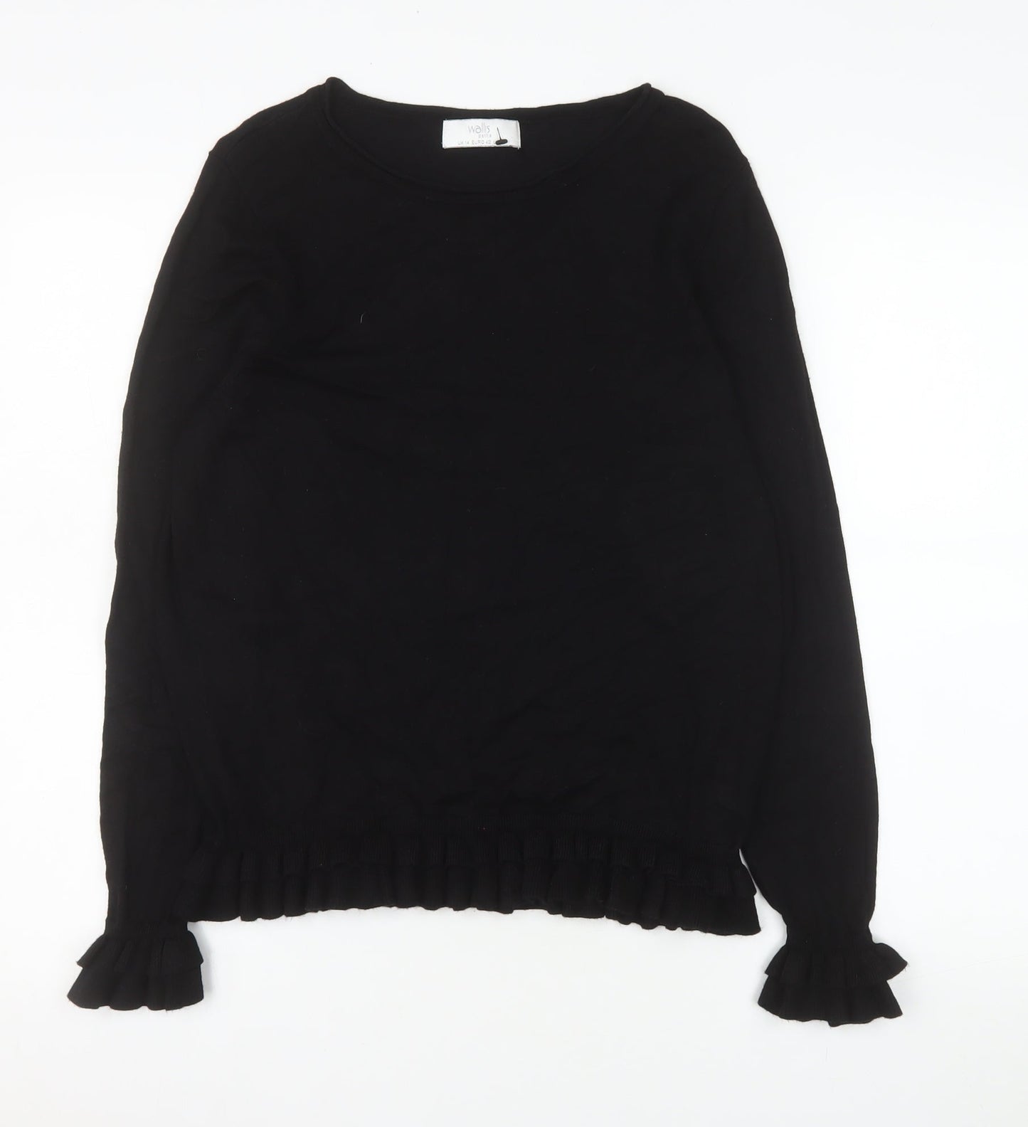 Womens UK Size 14 Wallis Black Basic Blouse