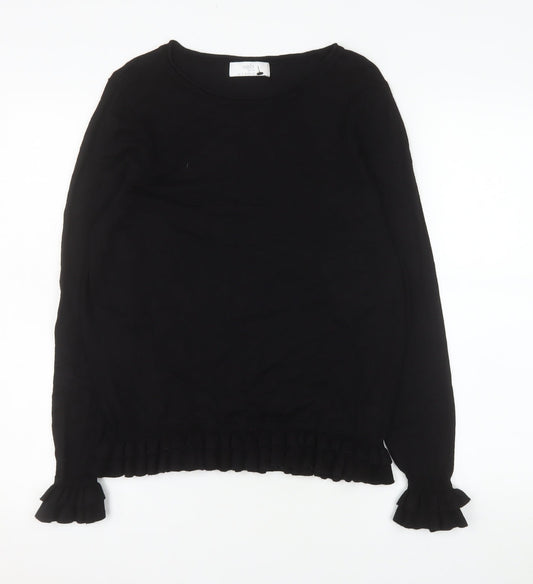 Womens UK Size 14 Wallis Black Basic Blouse