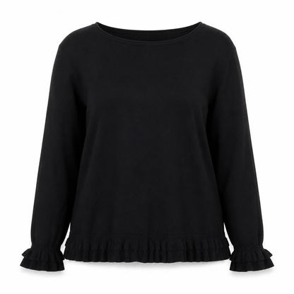 Womens UK Size 14 Wallis Black Basic Blouse