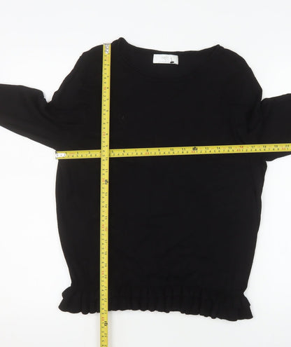 Womens UK Size 14 Wallis Black Basic Blouse
