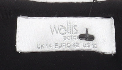 Womens UK Size 14 Wallis Black Basic Blouse