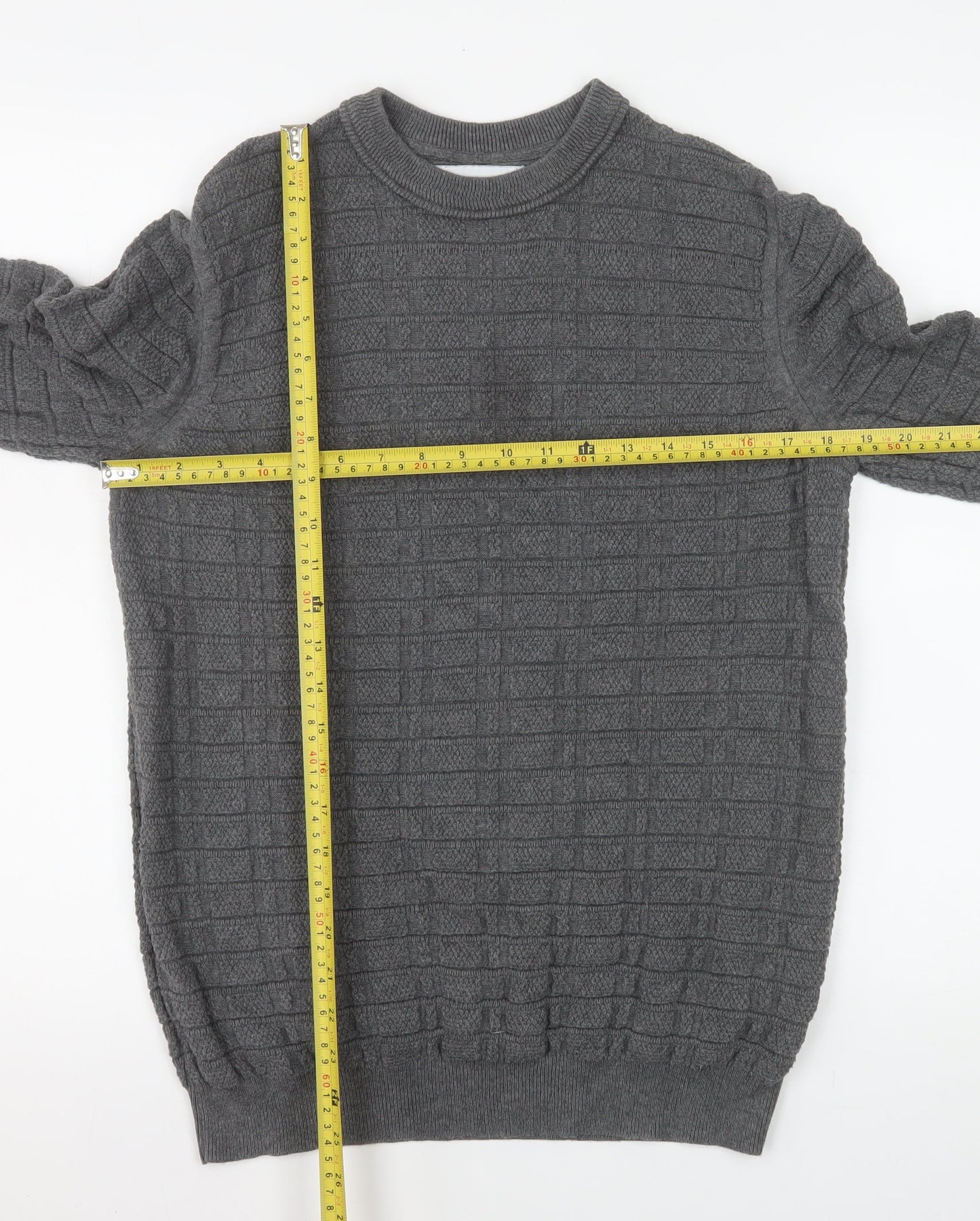 Mens UK Size M Nigel Hall Grey Pullover Jumper
