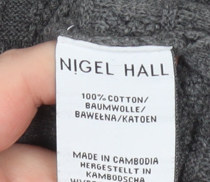Mens UK Size M Nigel Hall Grey Pullover Jumper