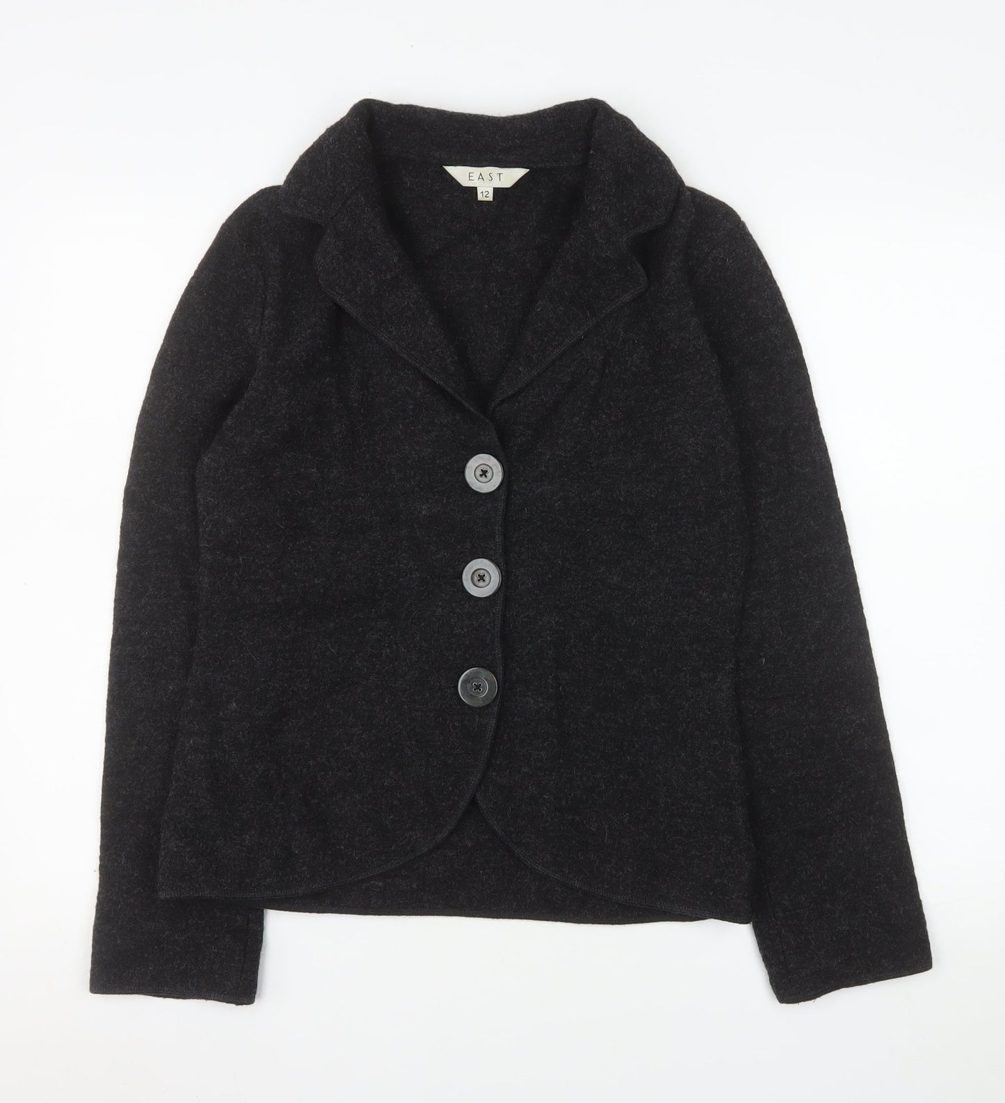 Womens UK Size 12 EAST Regular Black Suit Jacket