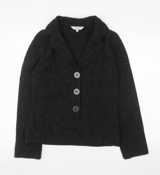 Womens UK Size 12 EAST Regular Black Suit Jacket