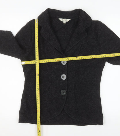 Womens UK Size 12 EAST Regular Black Suit Jacket