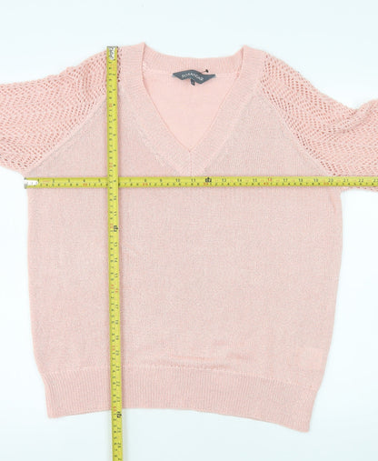 Womens UK Size S Sosandar Pink Pullover Jumper