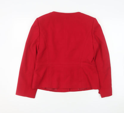 Womens UK Size 10 CC Petites Red Suit Jacket