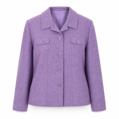 Precis Petite Women's Purple Wool Blend Suit Jacket Size 16