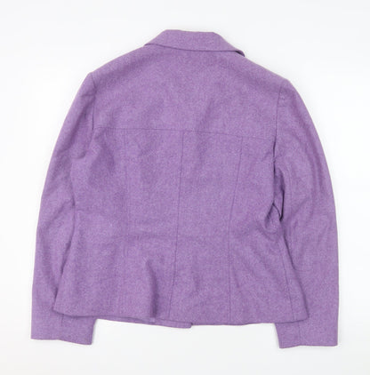 Precis Petite Women's Purple Wool Blend Suit Jacket Size 16