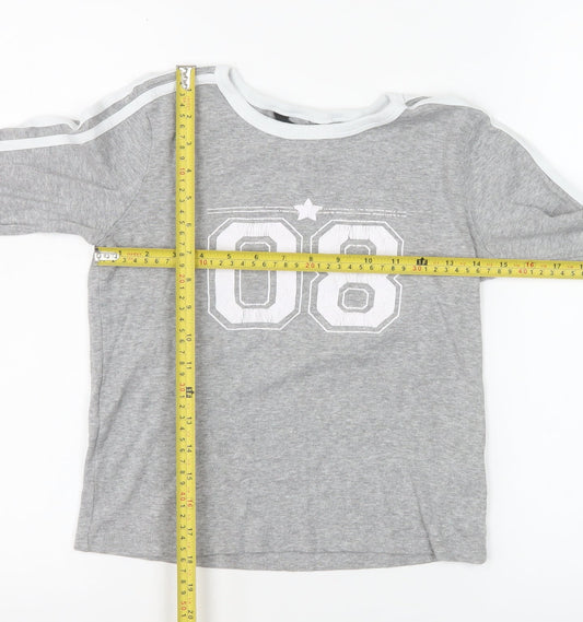 Womens UK Size M Brave Soul Grey Basic T-Shirt