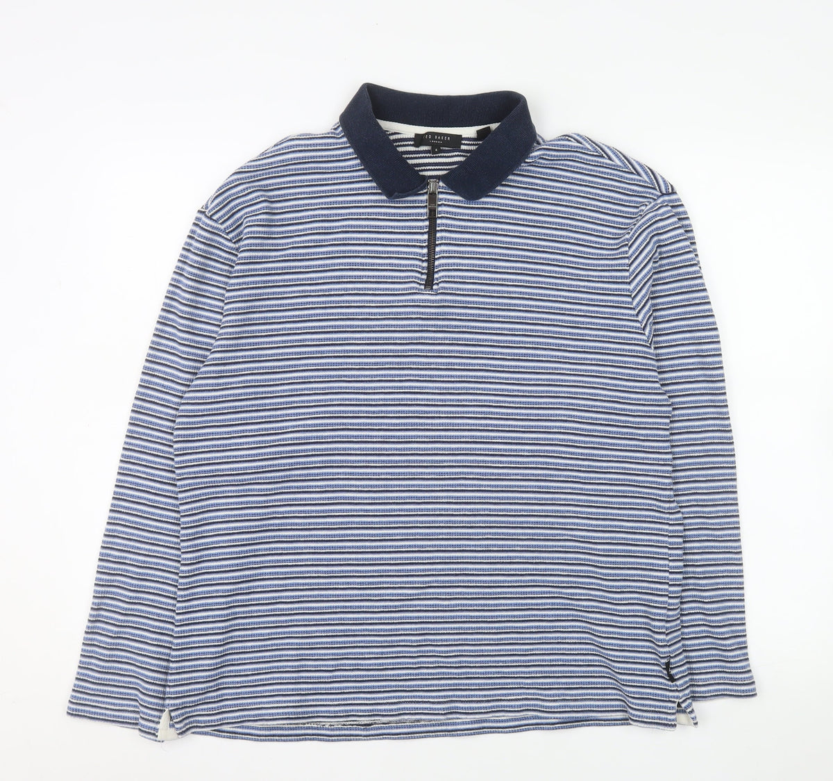 Mens UK Size L Ted Baker Blue 1/2 Zip Sweatshirt