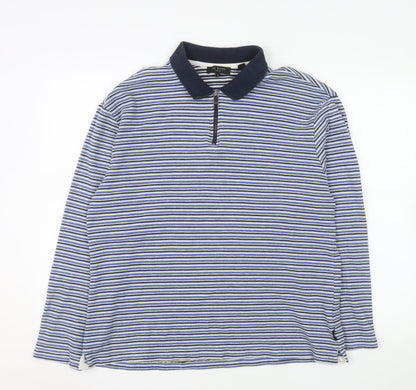Mens UK Size L Ted Baker Blue 1/2 Zip Sweatshirt