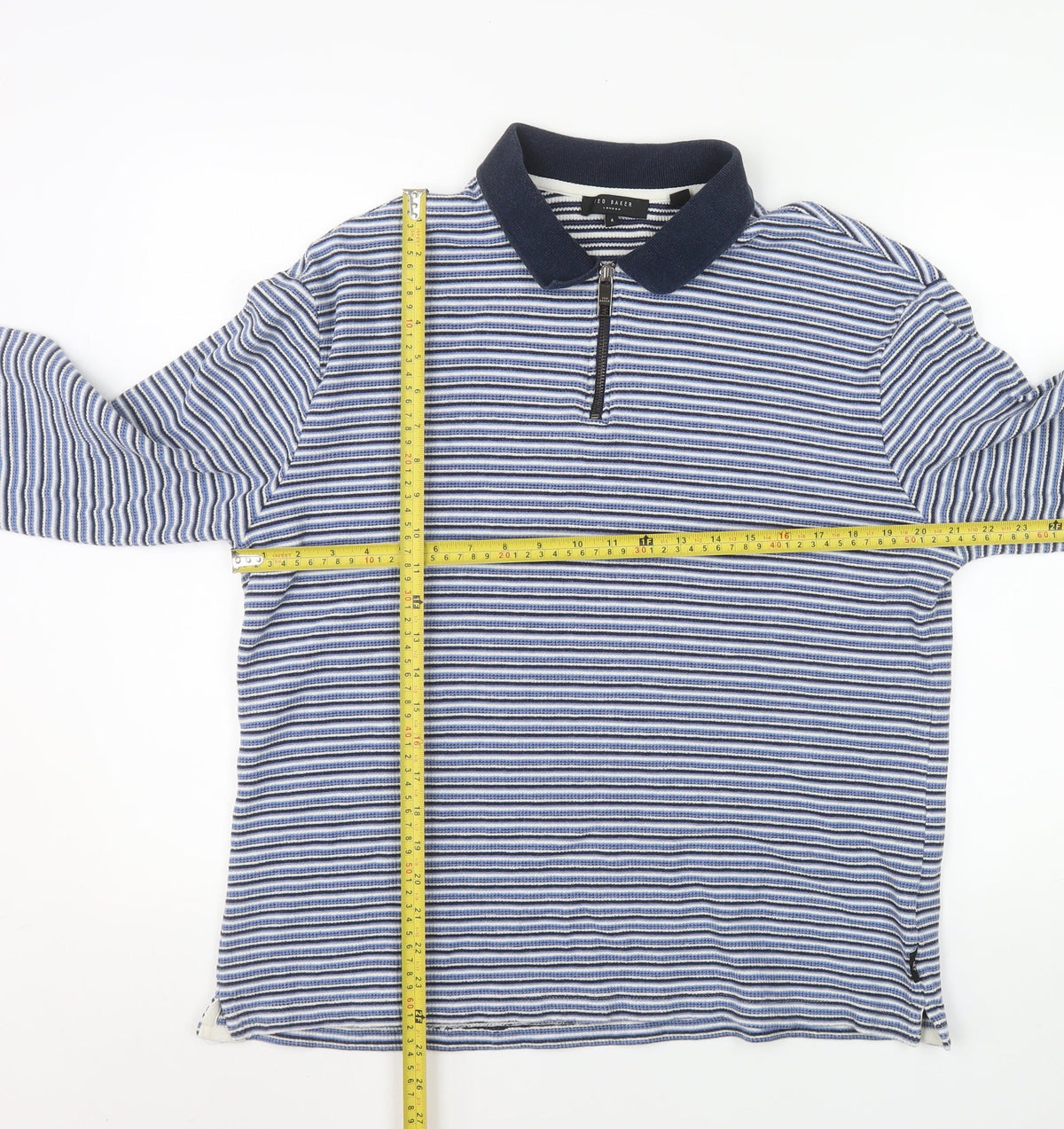Mens UK Size L Ted Baker Blue 1/2 Zip Sweatshirt