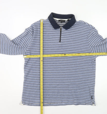 Mens UK Size L Ted Baker Blue 1/2 Zip Sweatshirt