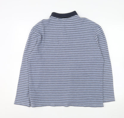 Mens UK Size L Ted Baker Blue 1/2 Zip Sweatshirt