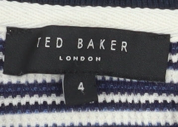 Mens UK Size L Ted Baker Blue 1/2 Zip Sweatshirt