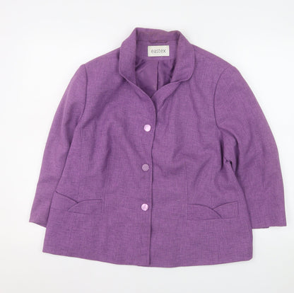 Womens UK Size 16 Eastex Regular Purple Blazer