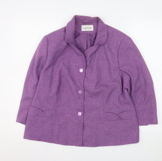 Womens UK Size 16 Eastex Regular Purple Blazer