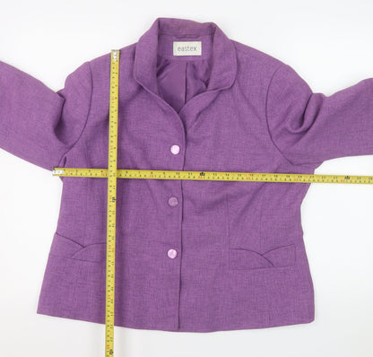Womens UK Size 16 Eastex Regular Purple Blazer