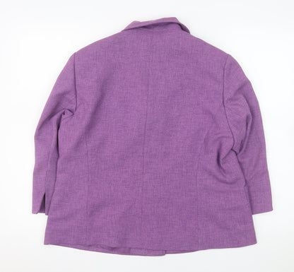 Womens UK Size 16 Eastex Regular Purple Blazer