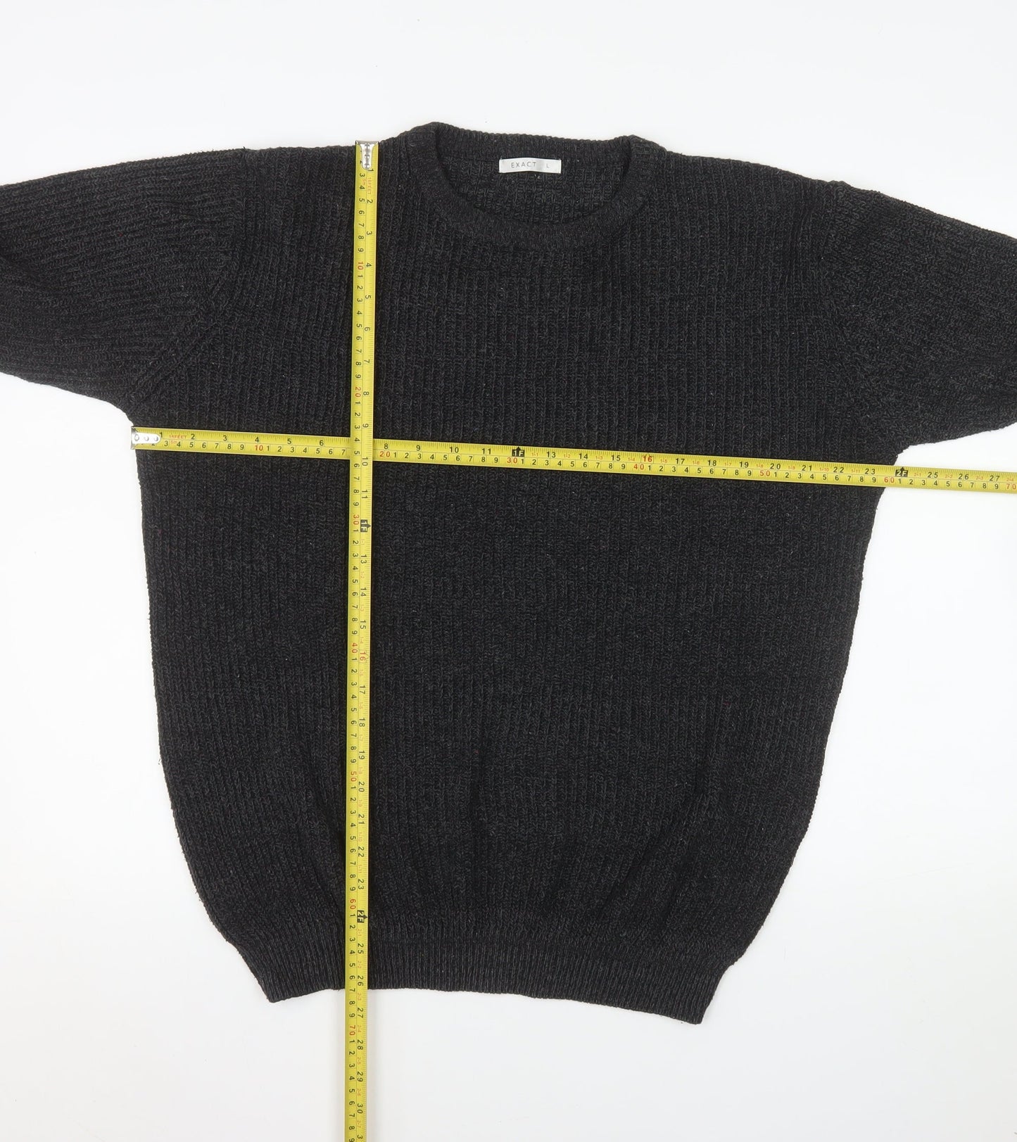 Mens UK Size L Exact Black Pullover Jumper