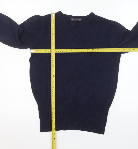 Womens UK Size 10 Marks and Spencer Blue Pullover Jumper
