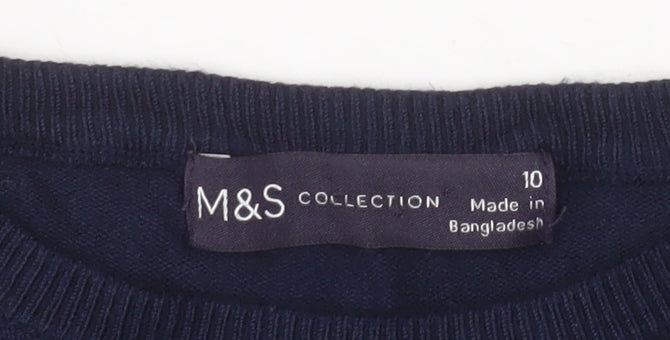 Womens UK Size 10 Marks and Spencer Blue Pullover Jumper