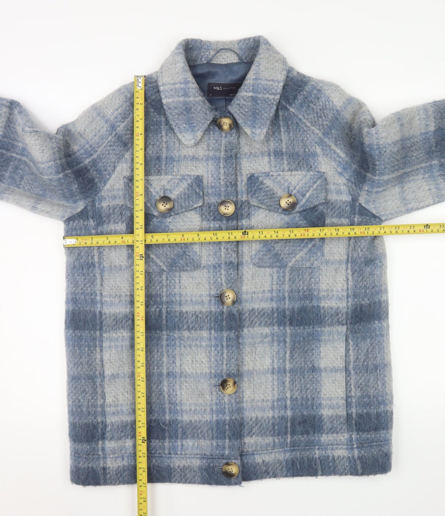Womens UK Size 10 Marks and Spencer Blue Basic Jacket
