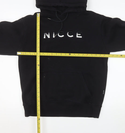 Mens UK Size M NICCE Black Pullover Hoodie